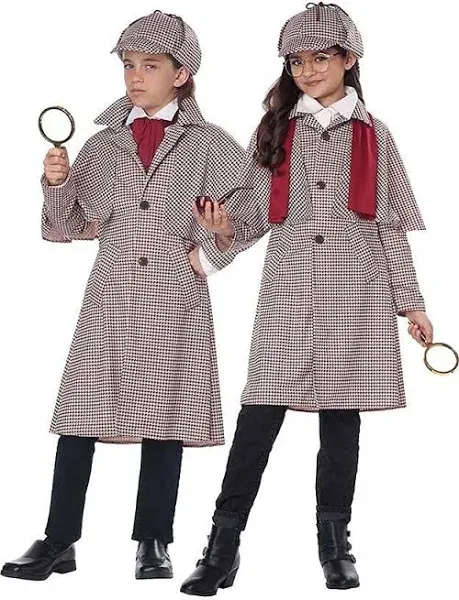 Child Famous Detective Sherlock Homes Costume XL