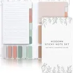 Aesthetic Pastel Sticky Notes Set of 528 with Tabs for Bible Study - Incl. Sturdy Cover to Keep Your Notes Safe - Cute School Accessories, College,