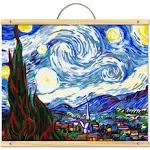 Artist&#039;s Loft Paint-By-Numbe<wbr/>rs Kit 20x16 Canvas Frame/Paint/Br<wbr/>ushes Starry Night