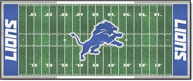 FANMATS 7351 Detroit Lions Field Runner Rug - 30in. x 72in.