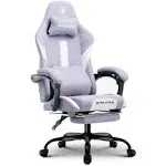 Comhoma Gaming Chairs 62.1&#034;Hx21.5&#034;W Adjustable Height Lumbar Support In Purple