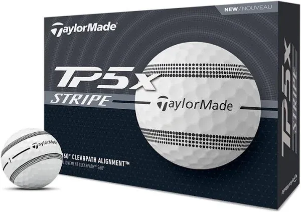 TaylorMade TP5x 2024 Stripe 1 Dozen Golf Balls New