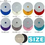 4 inch Diamond Polishing Pads with 5/8-11 Backer Pad, 12pcs Wet/Dry Granite Stone for Drill, Grinder, Polisher, 50-6000 Grit Polishing Pad for Concre