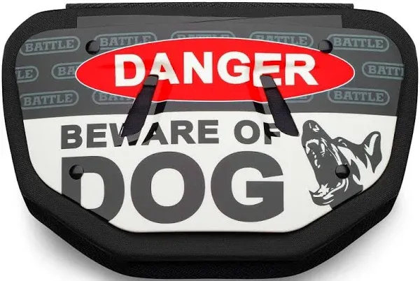 Battle Sports Beware of Dog Chrome Football Back Plate