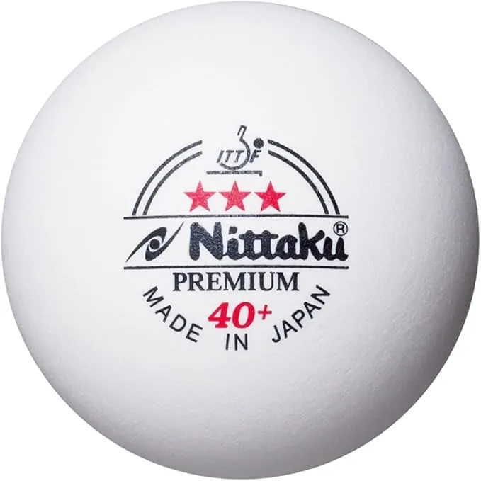 Nittaku 3-Star Premium Table Tennis Match Ball (Plastic/12 pcs.)