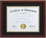 ELSKER&HOME 8.5x11 Certificate Frame - Classic Coffee Color Frame - Displays Diploma 8.5x11 inch with Mat - 11x14 inch Without Mat - for Document/phot