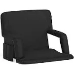 Flash Furniture Stadium Chair with Armrests Black (FVFA090LBK)