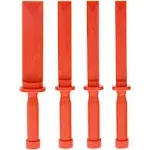 TCP Global 4 Piece Non-Marring Plastic Chisel Scraper Set - 3/4 inch, 7/8 inch, 1 inch, 1-1/2 inch Wide, Length 11 inch,