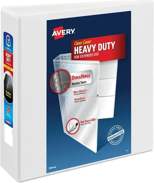 Avery 79193 79193 Nonstick Heavy-Duty EZD Reference View Binder, 3&#034; Capacity, Wh