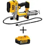 DeWalt DCGG571BW205 20V Max Cordless 10,000 psi Variable Speed Grease Gun and (1) 20V Max XR Premium Lithium-Ion 5.0Ah Battery