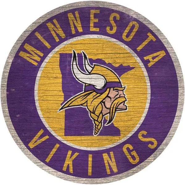 Fan Creations Minnesota Vikings Circle State Sign