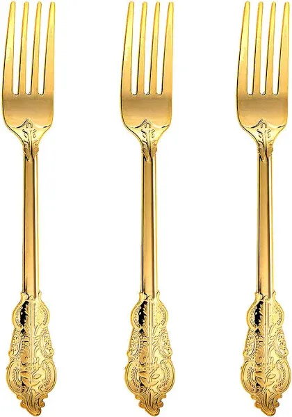 Rosdorf Park 100pcs Gold Plastic Forks