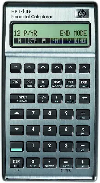 HP 17BII Business Financial Calculator Vintage With Case and manual Tested