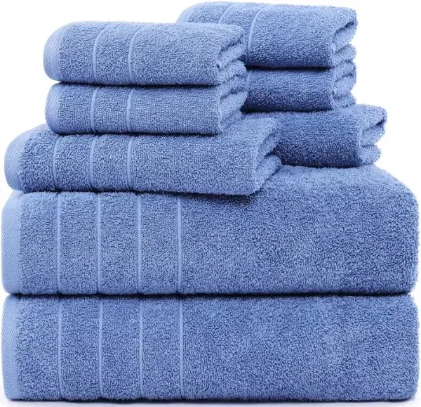 Casa Platino Towels 8 Piece Towel Set 2 Large Bath Towels