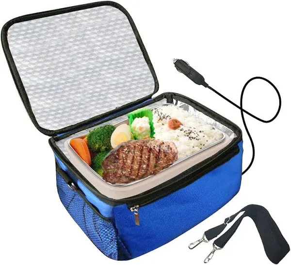 Portable Oven 12V Personal Food Warmer,Car Heating Lunch Box,Electric Blue 