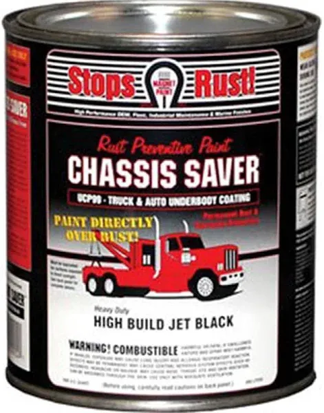 Chassis Saver Paint, Stops and Prevents Rust, Gloss Black, 1 Gallon Can, new