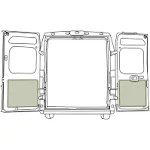 VanEssential Ram ProMaster Van Lower Rear Door Storage Panels (Pair)