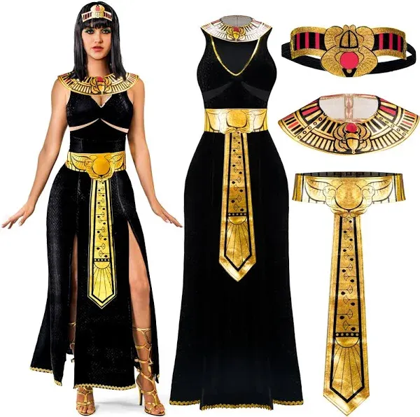 Spooktacular Creations Women's Cleopatra Dress Costume Set