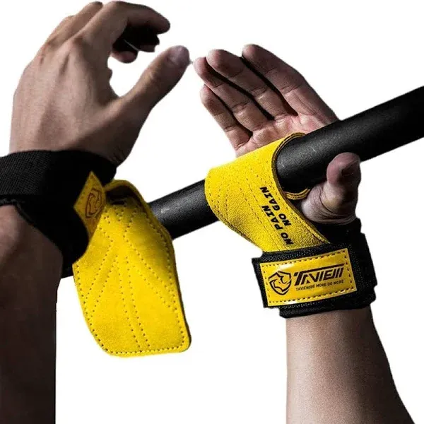 TAVIEW Wrist Straps for Weightlifting for Maximum Grip Support - Lifting Deadlift Strap & Weight Lifting Grips Gloves for Working Out Pull Up Deadlifting &