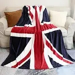 Sviuse British Flag Blanket, Super Soft Union Jack Throw Blanket Twin Size 60 80 Blanket for Bed Couch Chair Fall Winter Camping Living Room Office