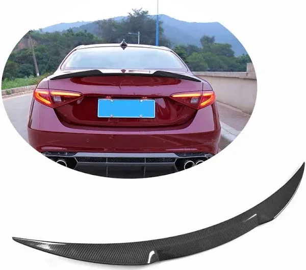 MCARCAR Carbon Fiber Rear Trunk Spoiler for Alfa Romeo Giulia Sedan 2015-2023