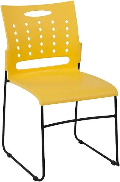 Flash Furniture Hercules Series 881 lb. Capacity Sled Base Stack Chair with Air-Vent Back RUT-2