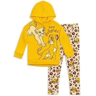 Disney Lion King Simba Pullover Fleece Hoodie and Leggings Outfit Set