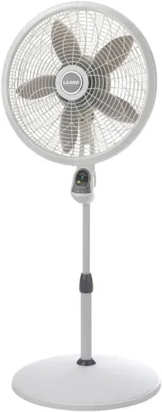 18-Inch Remote Pedestal Floor Fan - Elegance and Performance, White (Model 1850)