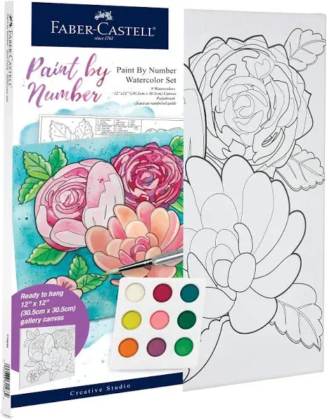 Watercolor Paint by Number - Bold Floral