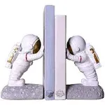 Astronaut Bookends - Book ends to Hold Books - Space Decor Bookends for Gold