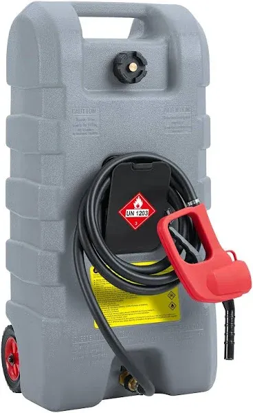 15 Gallon Portable Diesel Gas Fuel Tank Container Caddy,Fuel Tank Container with Le Fluid Transfer Siphon Pump,Fuel Transfer Tanks with 10ft. Delivery Hose Diesel Fuel Can for Cars, Lawn Mowers, Boats,Light Yellow