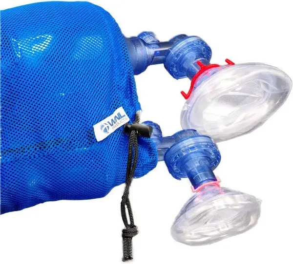 WNL Products 5000BVM-COMBO, 1 Practi-Mask BVM Adult/Child and 1 Infant CPR Tr...