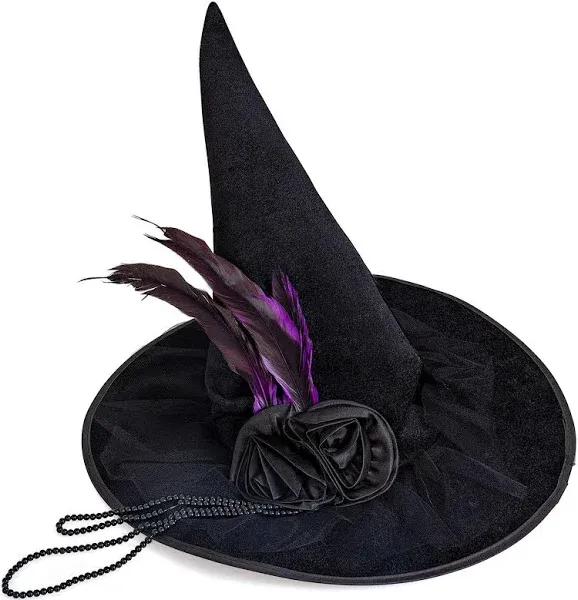 Chain Witch Hats Halloween Costume Accessory for Halloween Party Decor