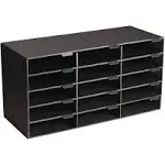 AdirOffice 15 Slots Classroom File Organizer Black 501-15-BLK