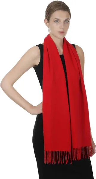 Women&#039;s Scarf Burgundy Red Solid Plain Long Warm Soft for Winter Fashion 72&#034;x12&#034;