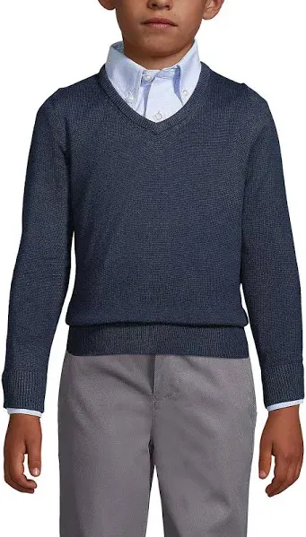 Men’s Lands End V Neck Sweater Size Medium |D69