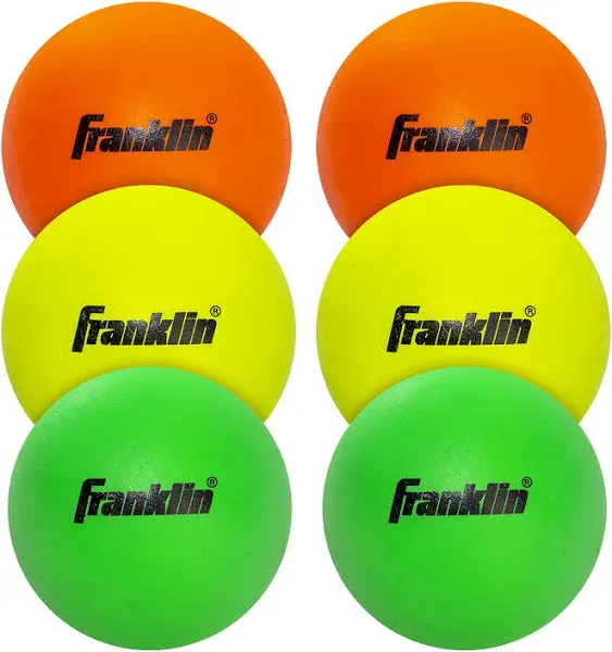 Franklin Sports Lacrosse Balls - Soft Rubber Lacrosse Balls for Kids - Perfect for Beginners & First Time Players - Softer & Smaller Construction than Regulation Balls - Bright Colors