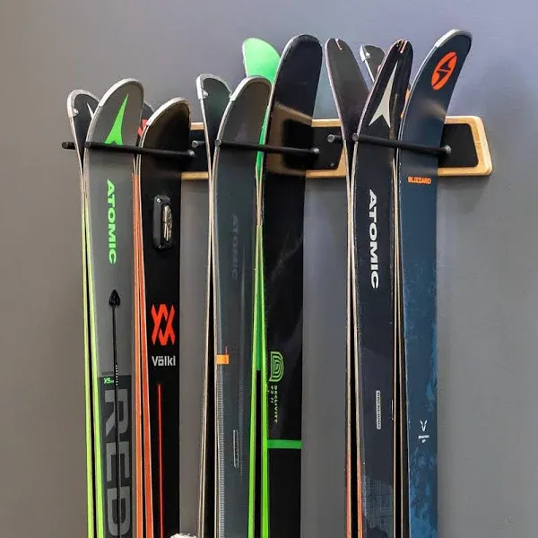 storeyourboard Heavy-Duty Ski Storage Rack Holds 6 Pairs