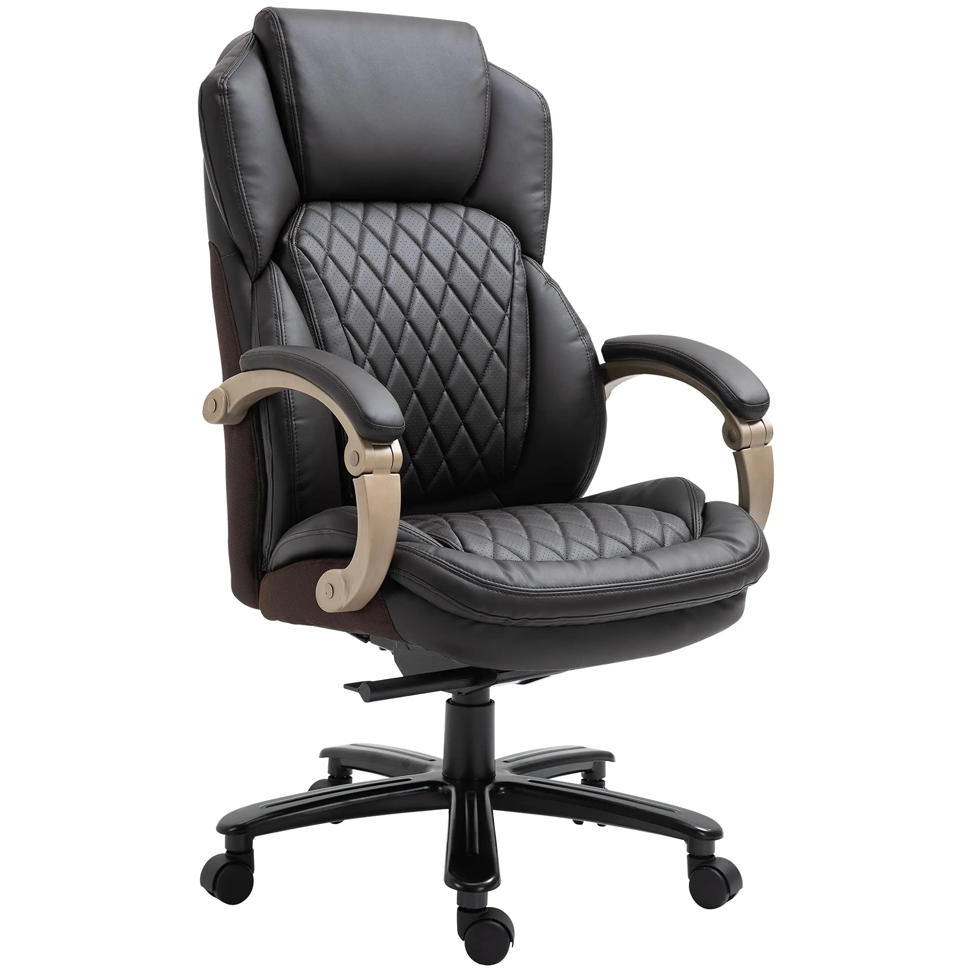 Black, Big and Tall Executive Office Chair, Computer Desk Chair with High Back D