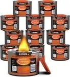 Luminar 12 PC-6 Hour Chafing Dish Fuel Cans - Food Warming Wick Candle Burners for Buffet Dishes