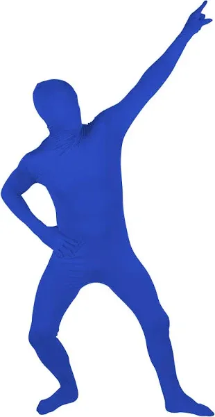 Unisex Full Bodysuit Spandex Stretch Adult Costume Zentai Original Second Skin Blue Jumpsuit Halloween Diy Catsuit