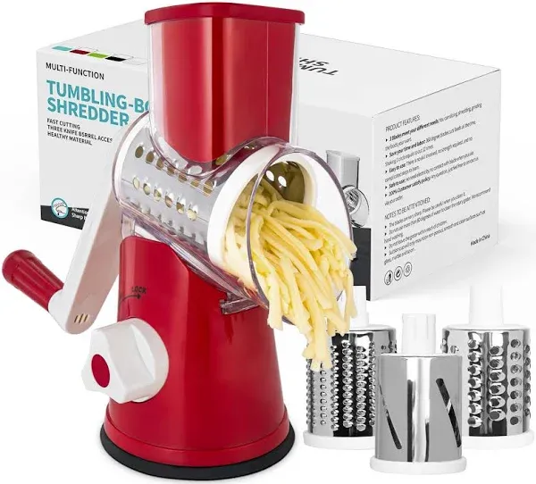 X Home Rotary Cheese Grater, Kitchen Mandoline Vegetables Slicer, Cheese Shre...