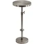 Kate and Laurel Engles Metal Table and Plant Stand - 10x10x30 - Silver