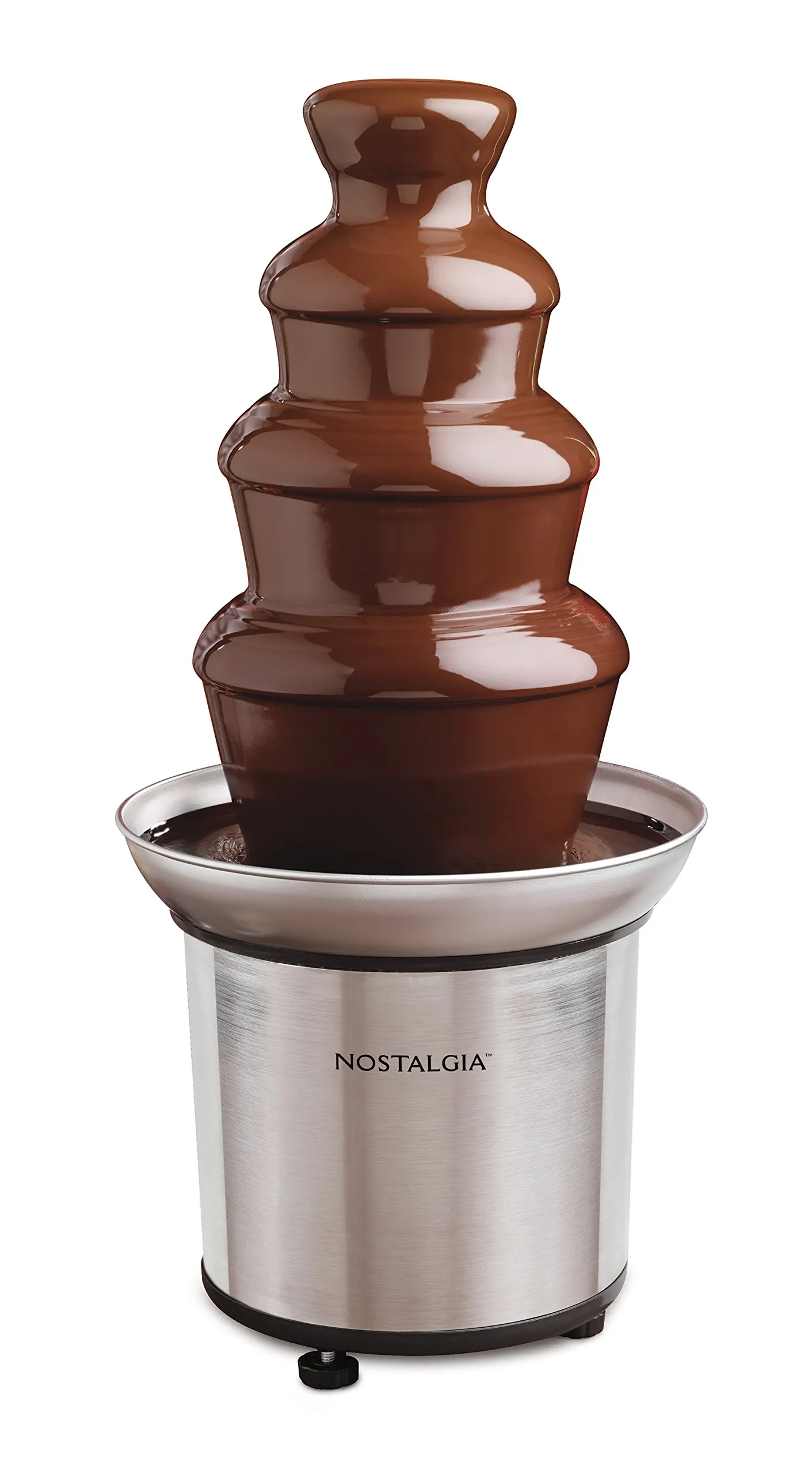 Nostalgia 4 Tier Electrics Stainless Steel Chocolate Fondue Fountain  Brand New