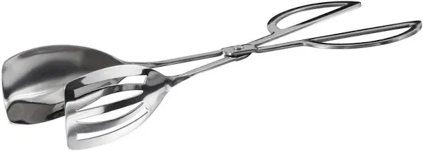 Winco Stainless Steel Salad Tongs, Scissor Style, 10"