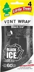 Little Trees Air Freshener Vent Wrap Black Ice 4-Pack