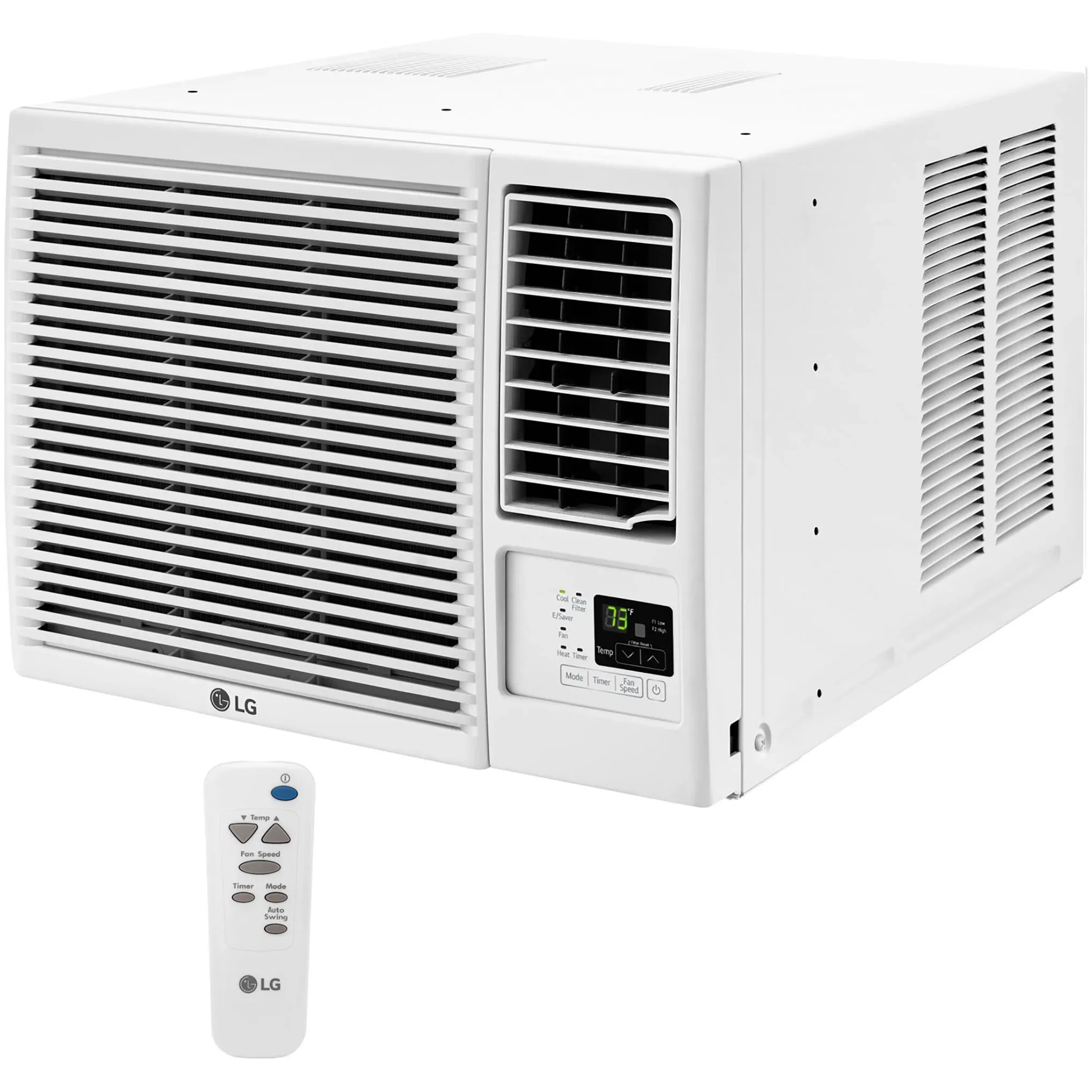 LG 7,500 BTU 115V 320 Sq ft Window-Mounted Air Conditioner with 3,850 BTU Supplemental Heat, LW8015HR