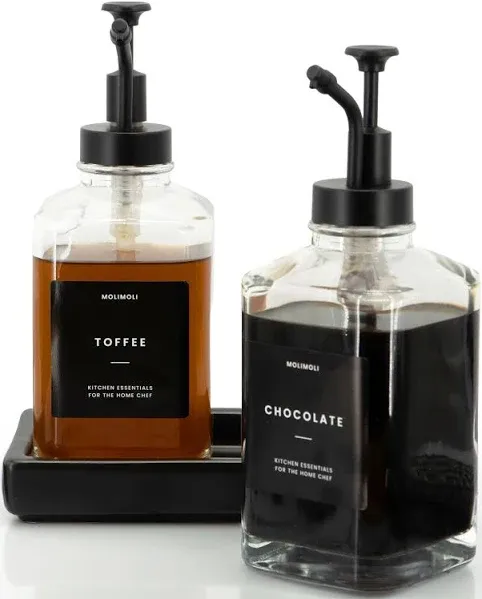 Square Coffee Syrup Dispenser For Coffee Bar Coffee Pump Dispenser Glass Syrup B