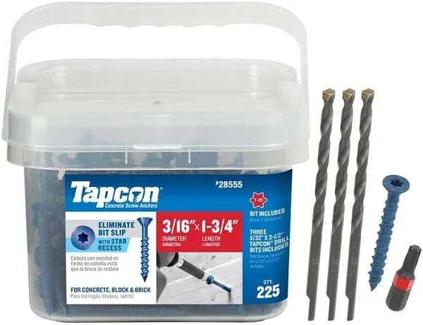 Tapcon Star Flat-Head Concrete Anchors