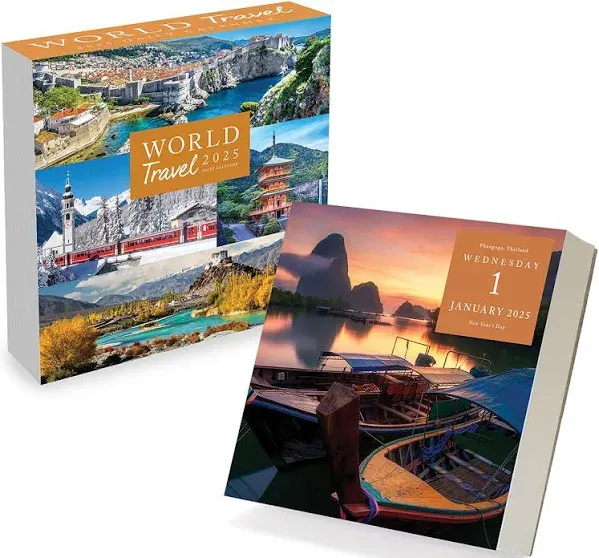 TF Publishing World Travel Daily Desktop Calendar